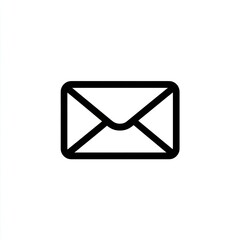 Simple black outline of an envelope icon