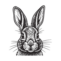 adorable rabbit face, perfect for Easter designs, vector