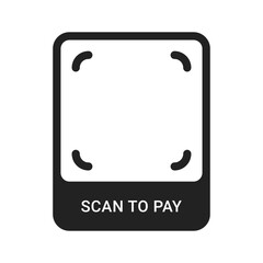 QR code sign with scan to pay text