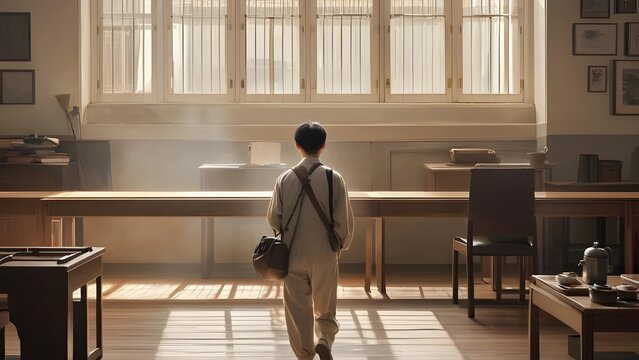 Business people in a corridor