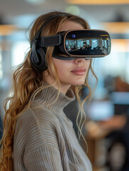 Remote Employee with VR Gear