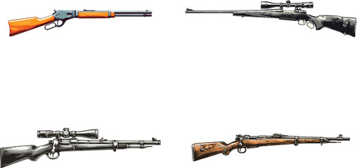 Various rifles, hunting, sport EPS