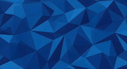 Obraz premium Dynamic deep blue abstract geometric pattern with modern polygonal facets and sharp angles