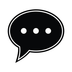 Fototapeta premium black and white speech bubble