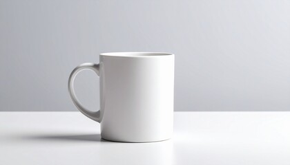 Obraz premium white cup on a wooden table