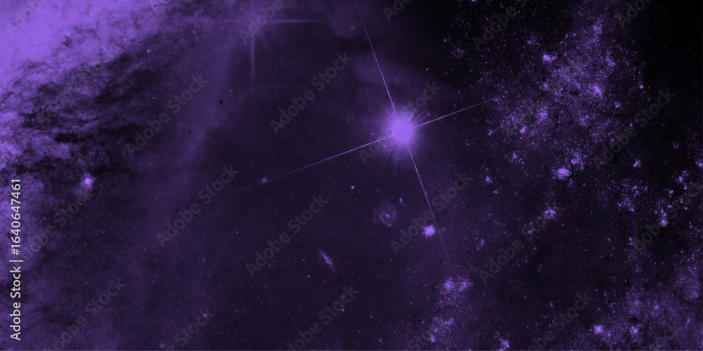 Poster star field background. pink nebulae. beautiful mystic nebula in deep space. infinite cosmic open spa
