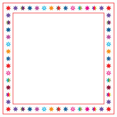 Colorful Star Border for Design Templates.