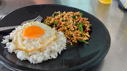 Thai Basil Pork Stir Fry with Fried Egg – Krapow Moo Sap Street Food