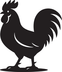 Hen silhouette vector