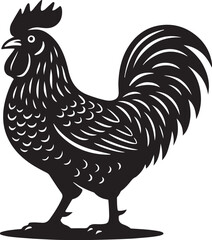 Hen silhouette vector