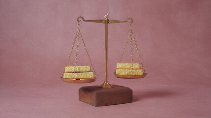 The Symbol of Business Balance: Exploring the Significance of Gold Weights in Finance and Law, Capturing the Essence of Wealth and Fairness in Economics