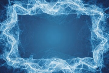 Abstract blue certificate of appreciation design featuring intricate wisps and borders for professional recognition