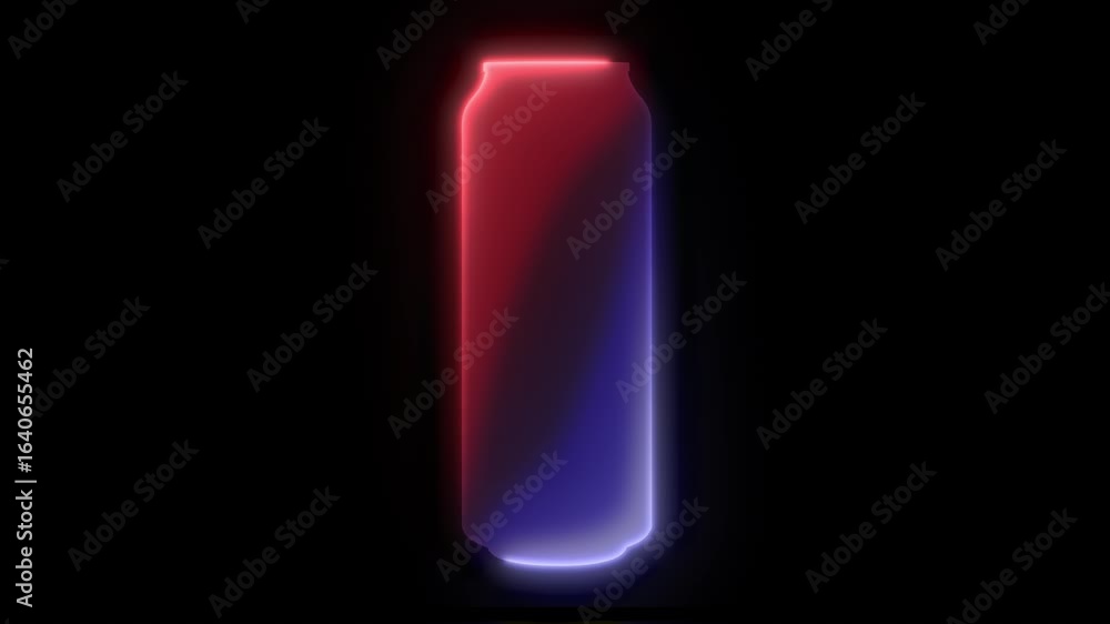 Wall mural seamless looping lightning soda can soft drink canister frame or border on alpha transparent backgro
