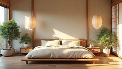 Stylish and Inviting Bedroom Interior Design: A beautifully designed bedroom interior showcasing unique styles and cozy atmospheres.