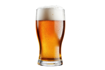 Enjoying a refreshing glass of beer with foam on top, positioned elegantly on a tray for a casual gathering or celebration at home