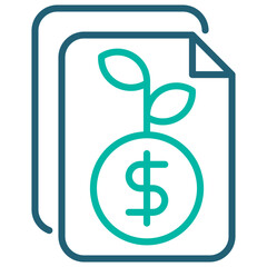 Investment Outline Blue Icon