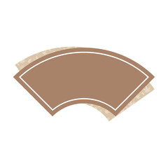 Autumn Japanese Fan-Shaped Frame Brown