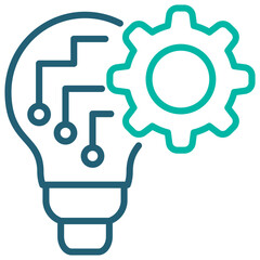 Innovation Outline Blue Icon