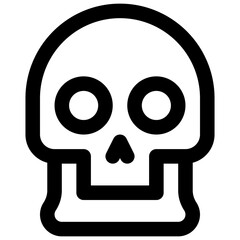 Skull. Editable stroke vector icon.
