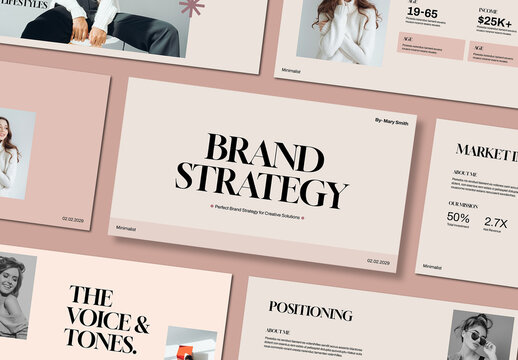 Creative Brand Strategy Presentation Template Layout Design