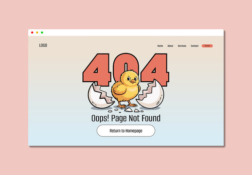 Creative Error Page Template Design