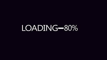 Animated fifteen percent progress bar. Loading process for website, app, and game interfaces. Loading screen animation fifteen percent progress bar. Minimalist tech UI design on black background.