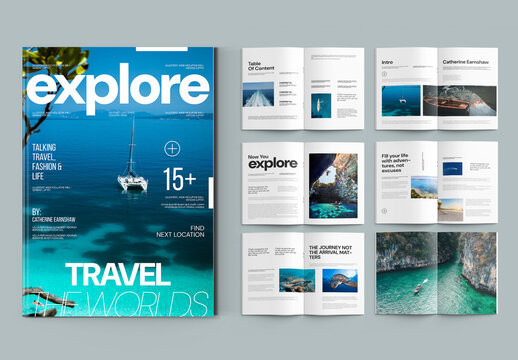 Travel Magazine Layout Template