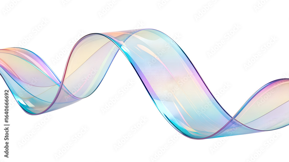Aufkleber experience flowing iridescent waves of light and color, creating a dynamic, ethereal, and modern aes