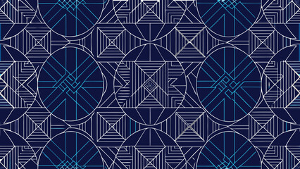 A blue and white pattern with a cross design.
