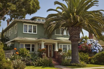 Obraz premium House San Diego. Traditional Home with Green Touch in Point Loma California