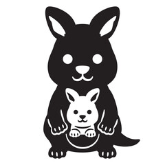 カンガルーのシルエット