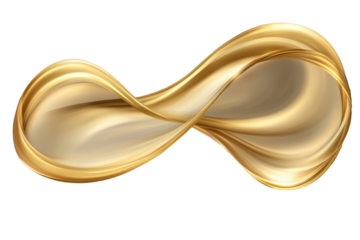 Elegant abstract golden metallic wave band fluidly flowing across a textured background, highlighting the shimmer and allure of its smooth contours