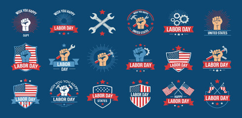 Happy Labor Day background.Labor Day Sale promotion advertising banner template.American labor day wallpaper.