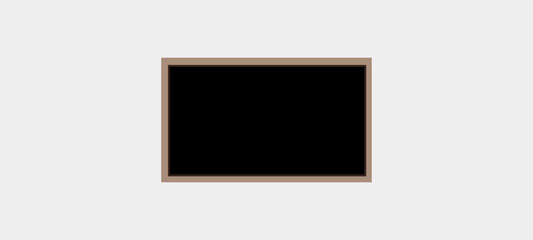 A wooden framed blackboard sign with a clean, blank surface ready for writing.