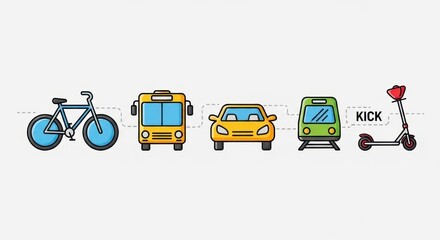 Naklejka premium Transportation Icons Set