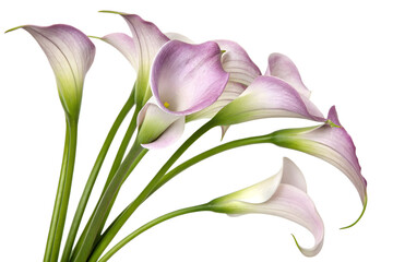 Fototapeta premium A beautiful bouquet of purple irises and pink lilies blossoms in the spring