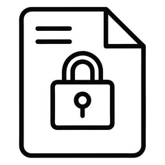 Vector Lock Symbol on a Document