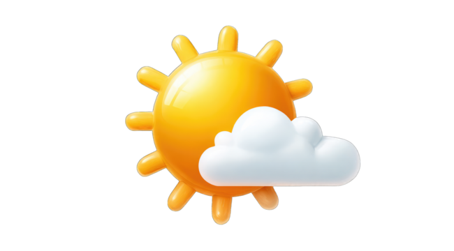 Sunny weather with a single cloud