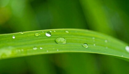 Dew drops on a blade of grass