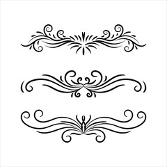 Decorative artistic floral ornament collection 