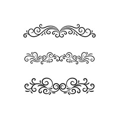 Decorative artistic floral ornament collection 