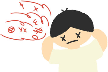 Loud Noise Illustration, Person Covering Ears