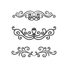 Decorative artistic floral ornament collection 