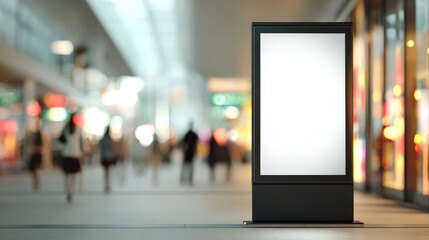 Fototapeta premium Blank Billboard Mockup in Public Space, Ideal for Advertising and Marketing Campaigns