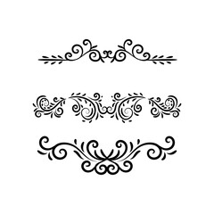 Decorative artistic floral ornament collection 