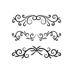 Decorative artistic floral ornament collection 