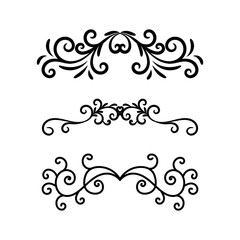 Decorative artistic floral ornament collection 