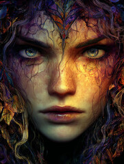 Illustrative Woman Face - Close Up