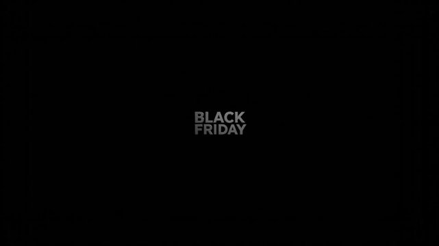 Black Friday sale announcement on a dark background.