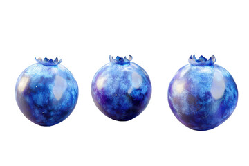 Fresh blueberries fruit icon in a colorful design on a transparent background showcasing a vibrant and appealing visual